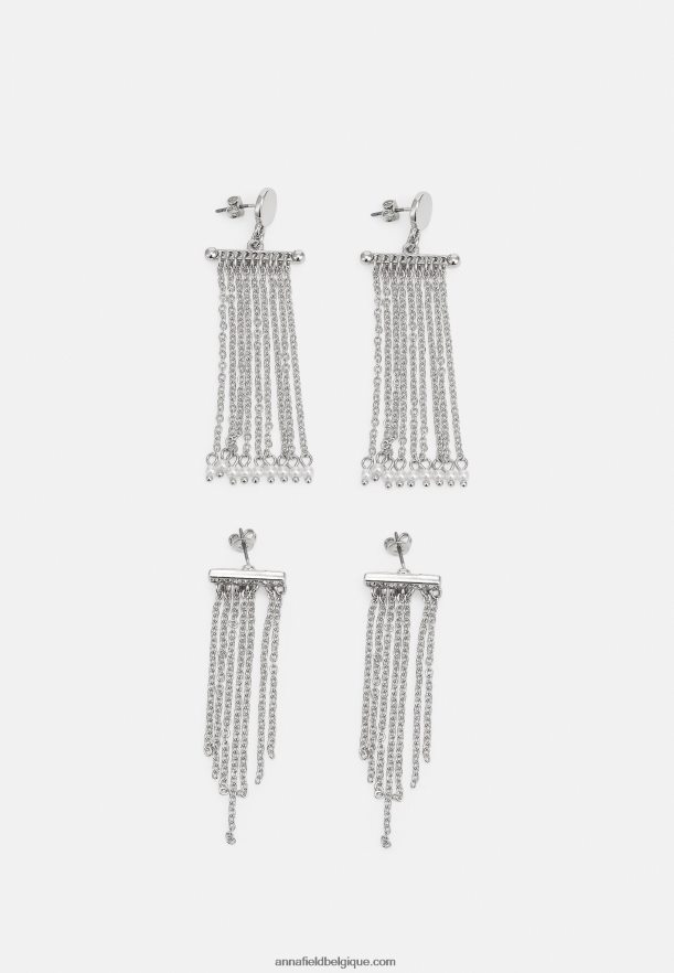 femmes Lot de 2 boucles d'oreilles argentées Anna FieldNHH26B2663