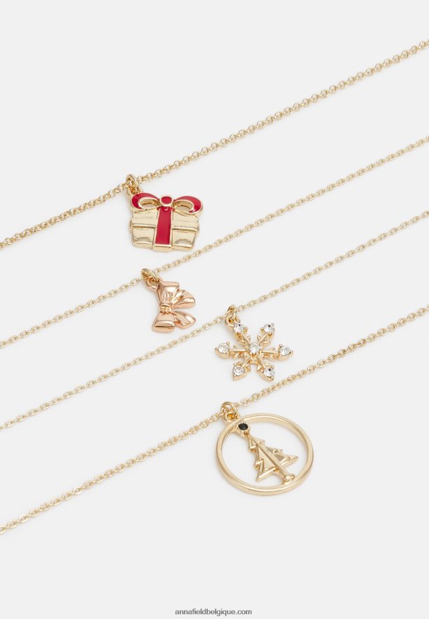 femmes Lot de 4 colliers dorés Anna FieldNHH26B2658