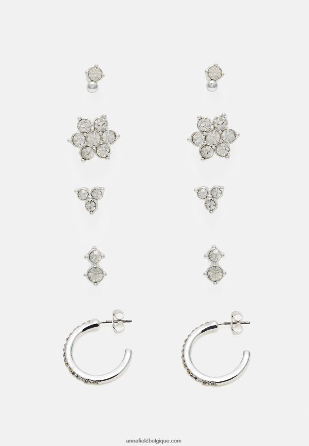 femmes Lot de 5 boucles d'oreilles argentées Anna FieldNHH26B2662