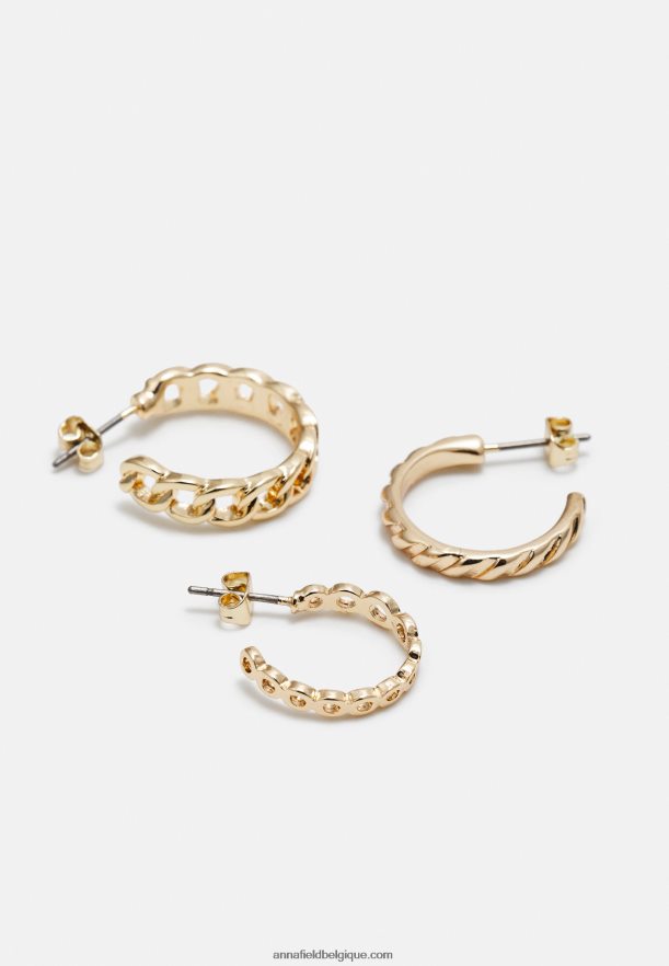 femmes Lot de 6 boucles d'oreilles dorées Anna FieldNHH26B2661