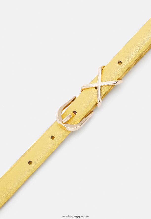 femmes Lot de 3 ceintures noir/or rose/jaune moutarde Anna FieldNHH26B2750