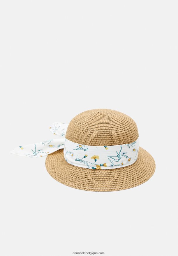 femmes chapeau beige/blanc Anna FieldNHH26B2717