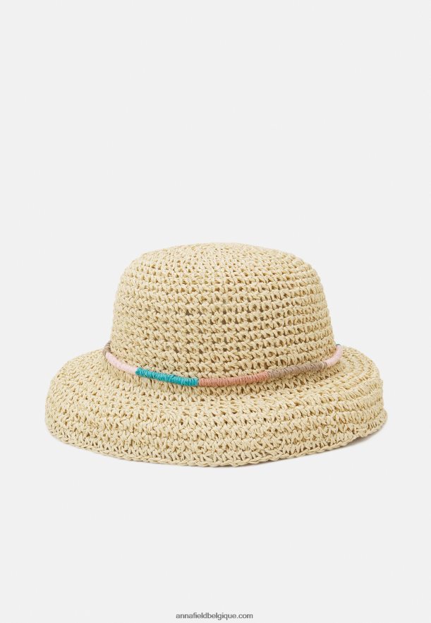 femmes chapeau beige/rose Anna FieldNHH26B2723