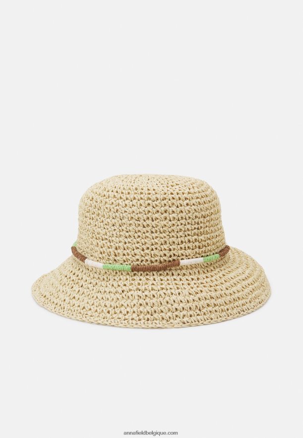 femmes chapeau beige/vert Anna FieldNHH26B2722
