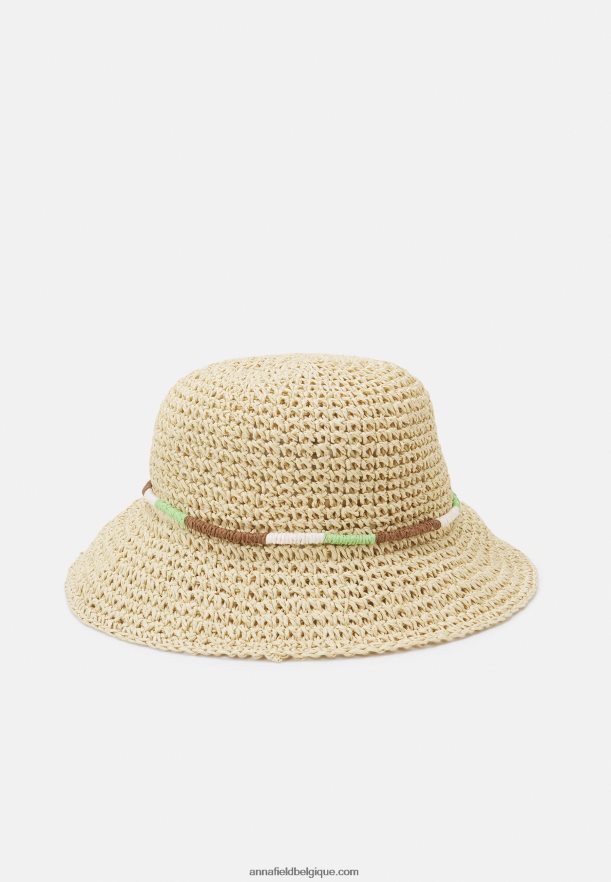femmes chapeau beige/vert Anna FieldNHH26B2722