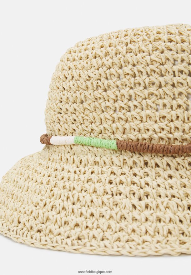 femmes chapeau beige/vert Anna FieldNHH26B2722