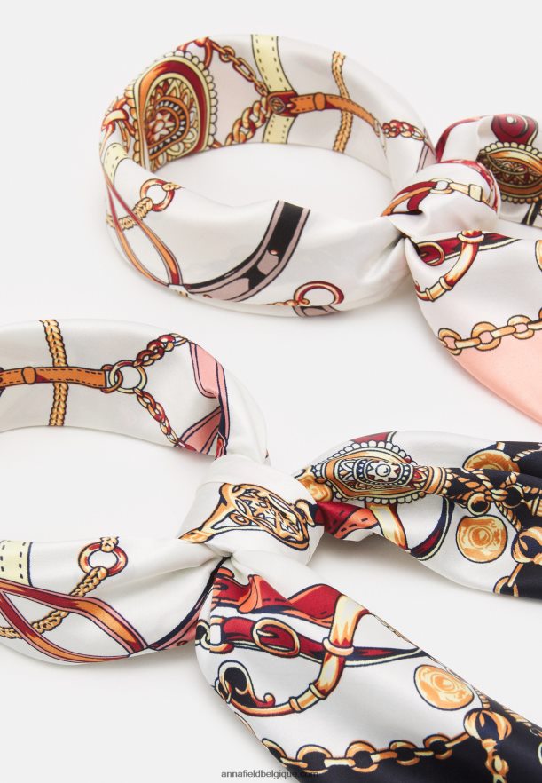 femmes Lot de 2 foulards bleu foncé/rose Anna FieldNHH26B2832