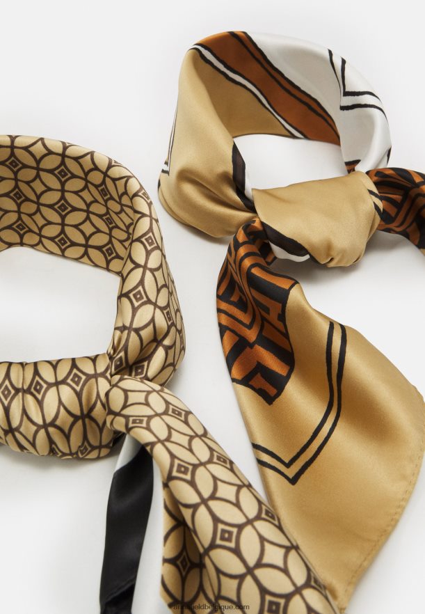 femmes Lot de 2 foulards marron Anna FieldNHH26B2834