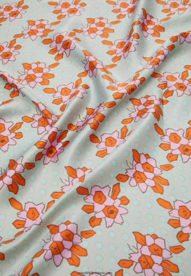 femmes foulard blanc/orange Anna FieldNHH26B2846