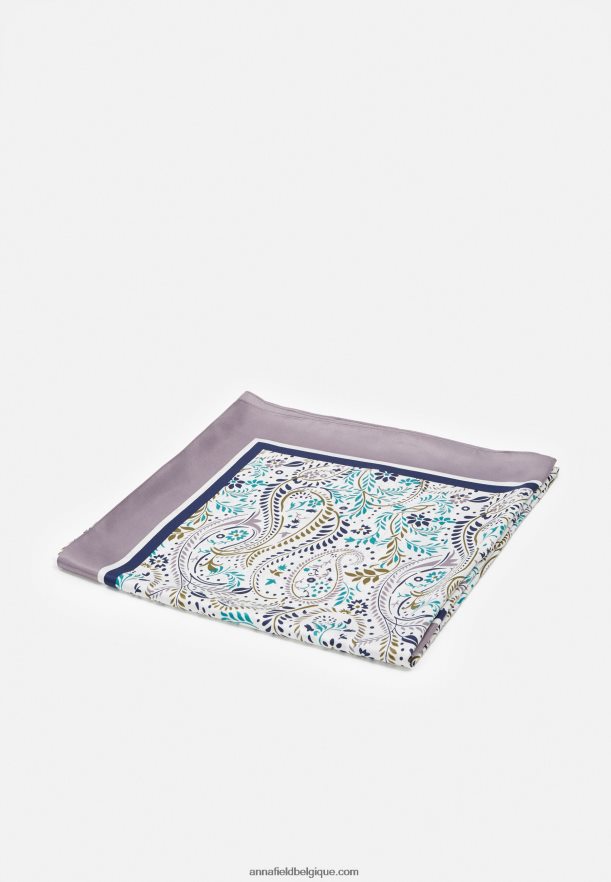 femmes foulard bleu foncé/vert/camel Anna FieldNHH26B2849