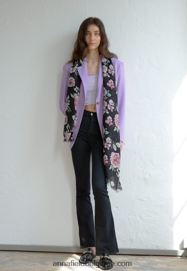 femmes foulard noir Anna FieldNHH26B2839