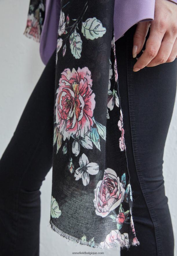 femmes foulard noir Anna FieldNHH26B2839