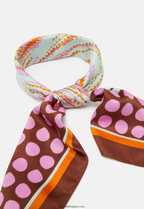 femmes foulard rose/marron/jaune Anna FieldNHH26B2845