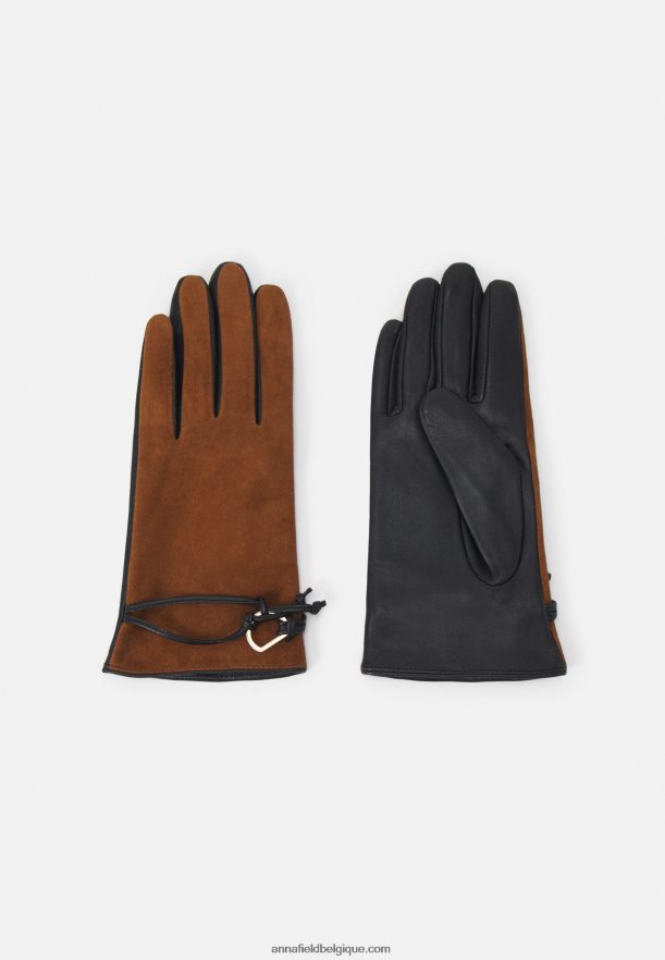 femmes gants noir/marron Anna FieldNHH26B2856