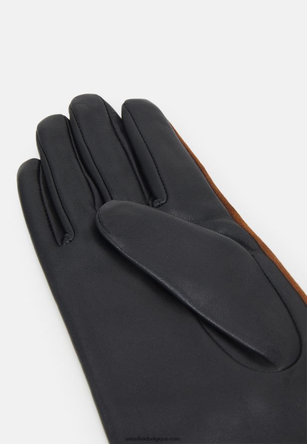 femmes gants noir/marron Anna FieldNHH26B2856