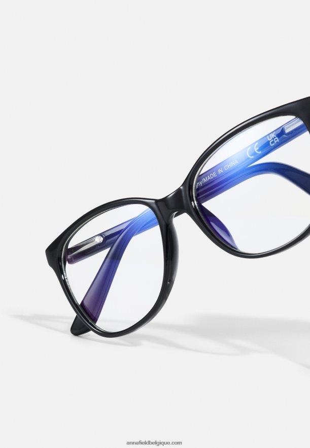 lunettes de soleil unisexes noires Anna FieldNHH26B2682