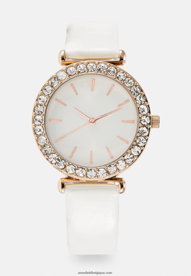 femmes montre blanc/or rose Anna FieldNHH26B2780