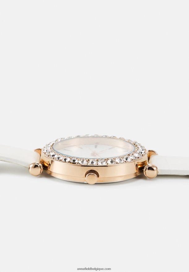 femmes montre blanc/or rose Anna FieldNHH26B2780