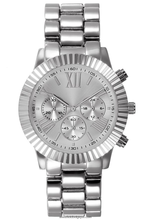 femmes montre chronographe argentée Anna FieldNHH26B2793