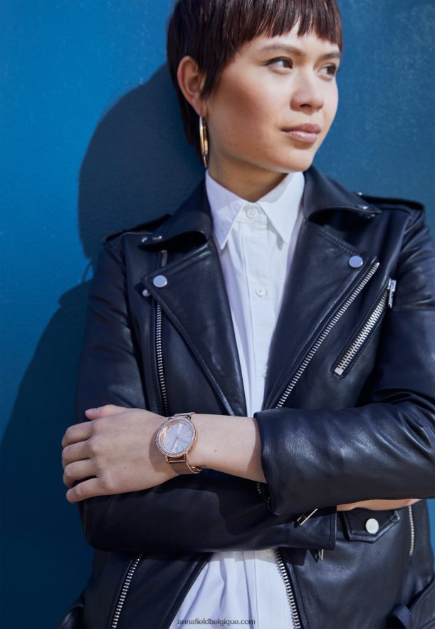 femmes montre couleur or rose Anna FieldNHH26B2786