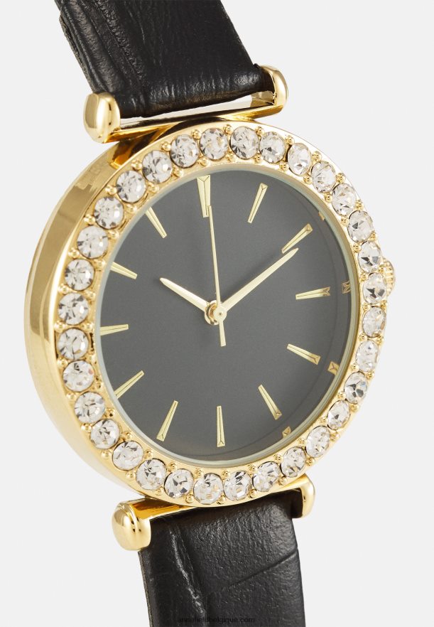 femmes montre noire/dorée Anna FieldNHH26B2782