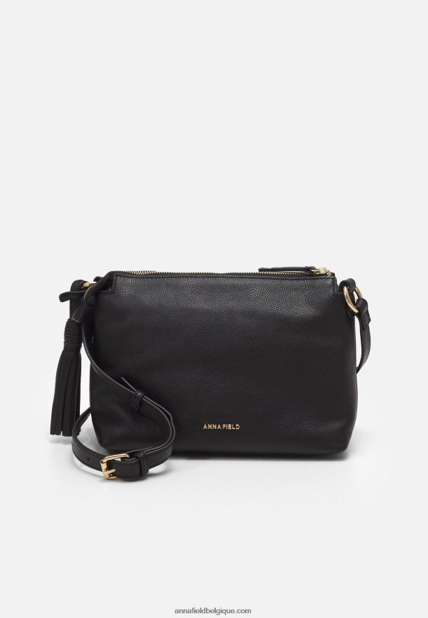 femmes sac bandoulière en cuir noir Anna FieldNHH26B2538