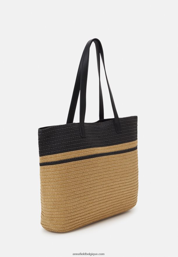 femmes sac fourre-tout beige/noir Anna FieldNHH26B2478