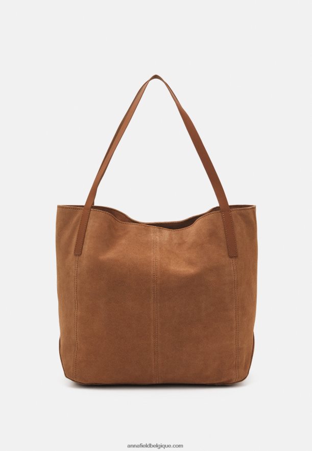 femmes sac à main en cuir cognac Anna FieldNHH26B2293