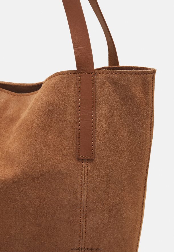 femmes sac à main en cuir cognac Anna FieldNHH26B2293