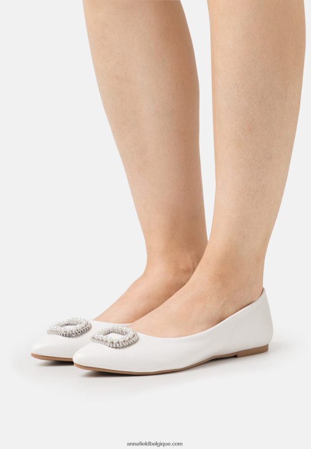 femmes ballerines blanches Anna FieldNHH26B2098