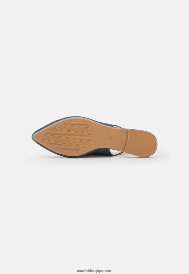 femmes ballerines à bride arrière bleu Anna FieldNHH26B2183