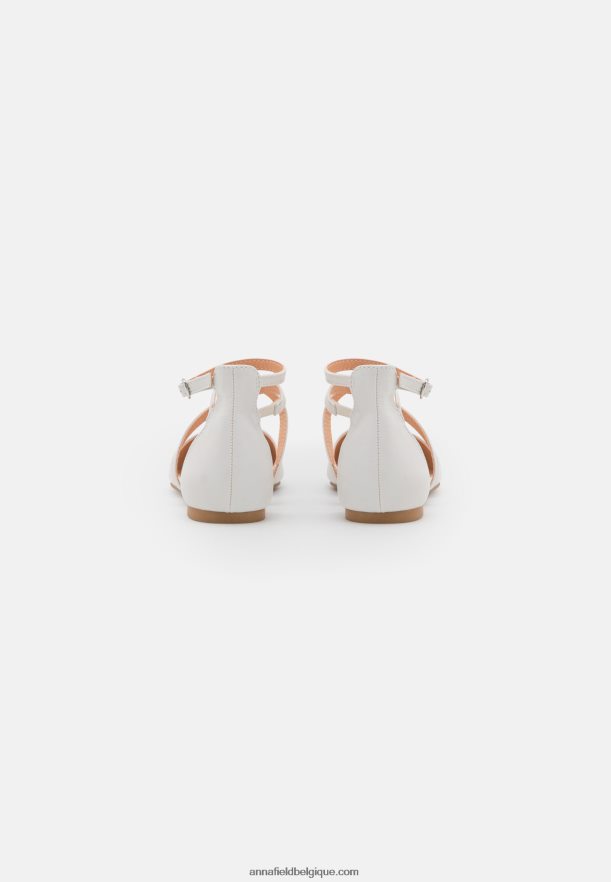femmes ballerines bride cheville blanc Anna FieldNHH26B2158