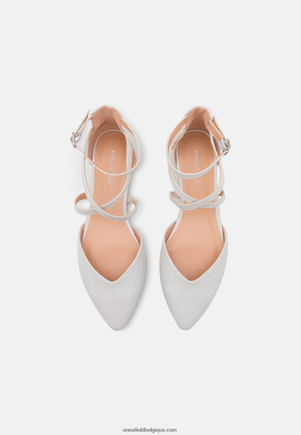 femmes ballerines bride cheville blanc Anna FieldNHH26B2158