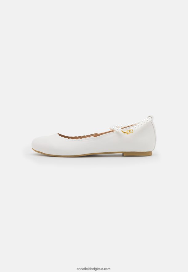 femmes ballerines bride cheville blanc Anna FieldNHH26B2178