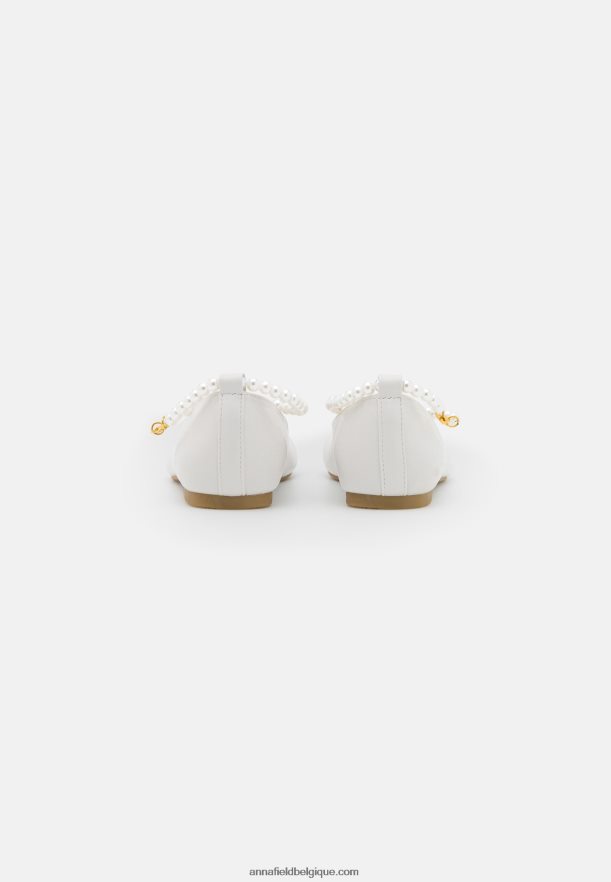 femmes ballerines bride cheville blanc Anna FieldNHH26B2178