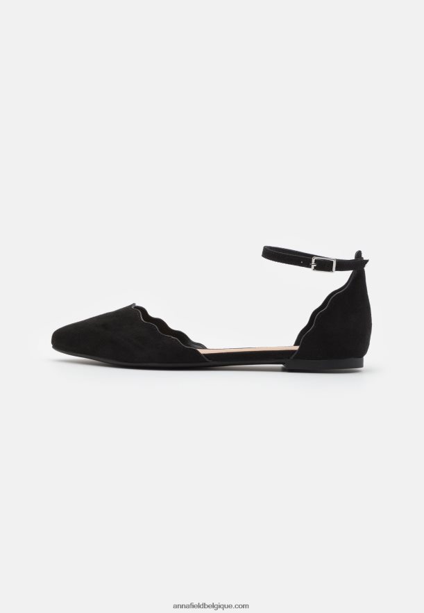 femmes ballerines bride cheville noir Anna FieldNHH26B2155