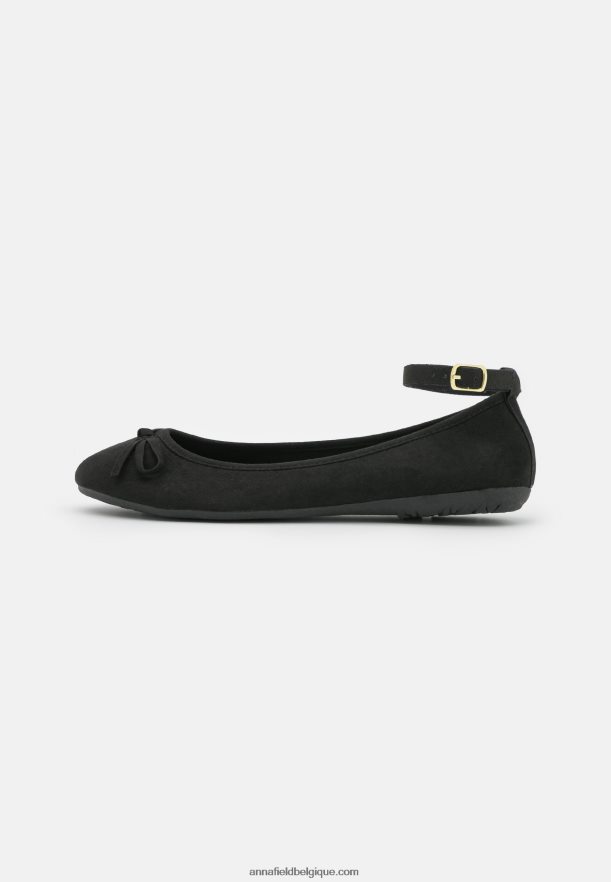 femmes ballerines bride cheville noir Anna FieldNHH26B2157