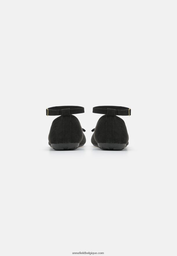 femmes ballerines bride cheville noir Anna FieldNHH26B2157