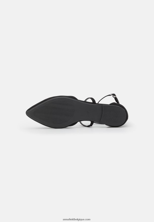 femmes ballerines bride cheville noir Anna FieldNHH26B2160