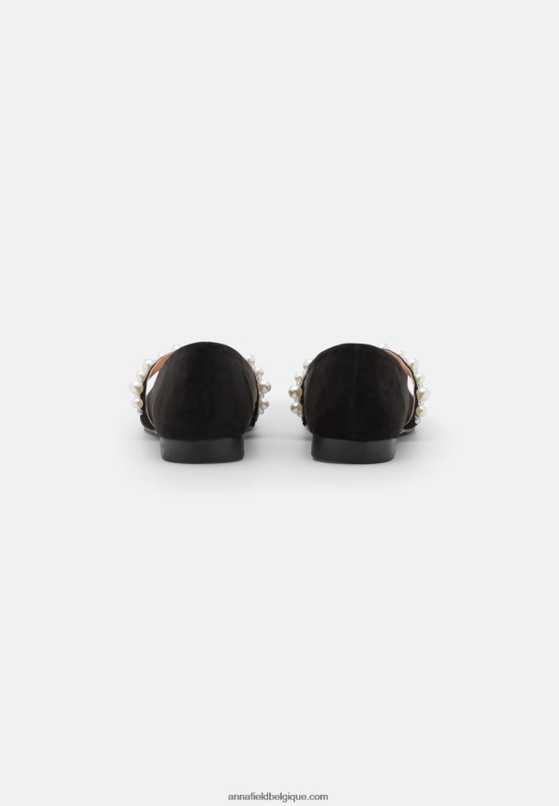 femmes ballerines bride cheville noir Anna FieldNHH26B2166