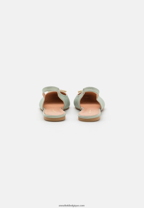 femmes ballerines à brides vertes Anna FieldNHH26B2186