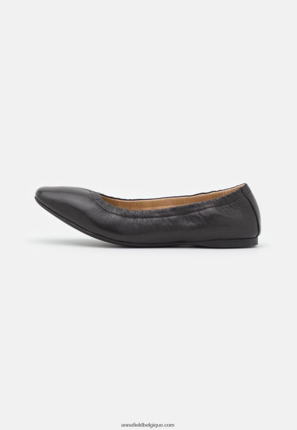 femmes ballerines confort cuir noir Anna FieldNHH26B2085