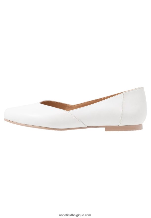 femmes ballerines cuir ballerines blanc Anna FieldNHH26B2135