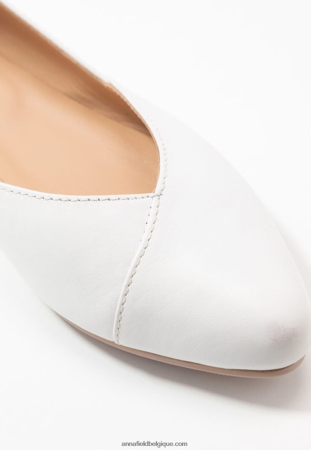 femmes ballerines cuir ballerines blanc Anna FieldNHH26B2135