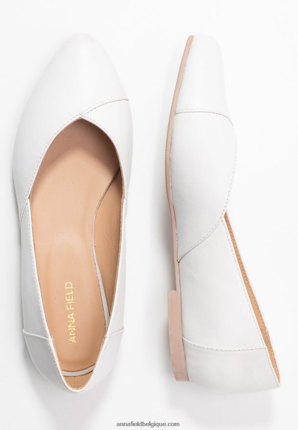 femmes ballerines cuir ballerines blanc Anna FieldNHH26B2135