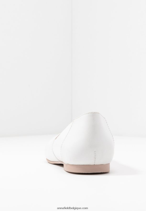 femmes ballerines cuir ballerines blanc Anna FieldNHH26B2135