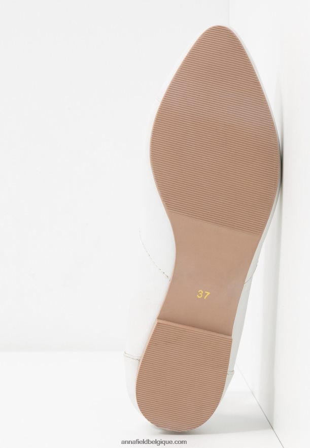 femmes ballerines cuir ballerines blanc Anna FieldNHH26B2135