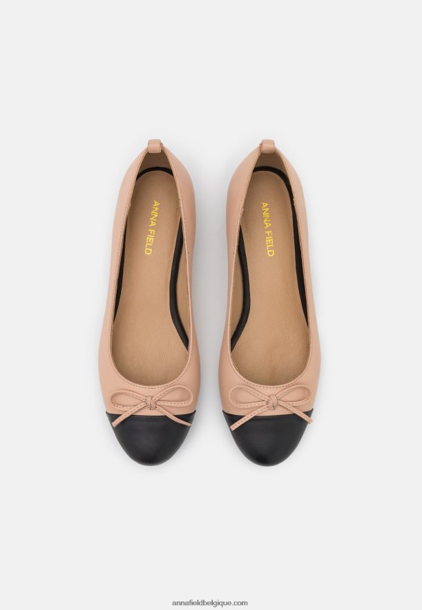 femmes ballerines cuir beige Anna FieldNHH26B2073