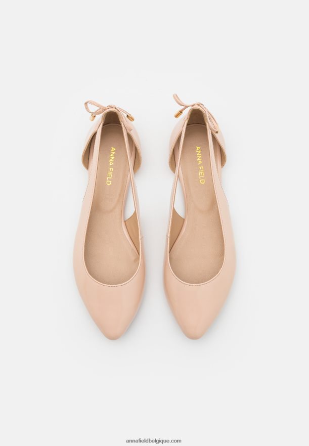 femmes ballerines cuir beige Anna FieldNHH26B2086