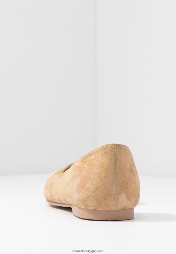 femmes ballerines cuir beige Anna FieldNHH26B2106